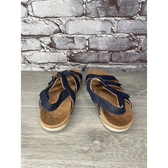 Vionic Amber Navy Blue Synthetic Adjustable Strappy Sandals Women Sz 7M US/37EU - Picture 4 of 16